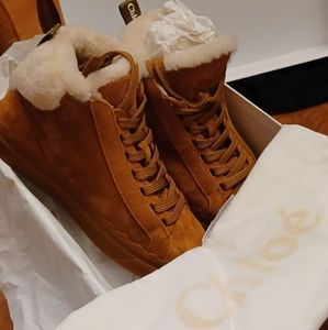 Chloe Lauren suede high-top sneakers